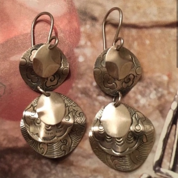 Vintage Silpada Cha-Cha Sterling Silver Disc Earrings W2057 - Picture 4 of 13